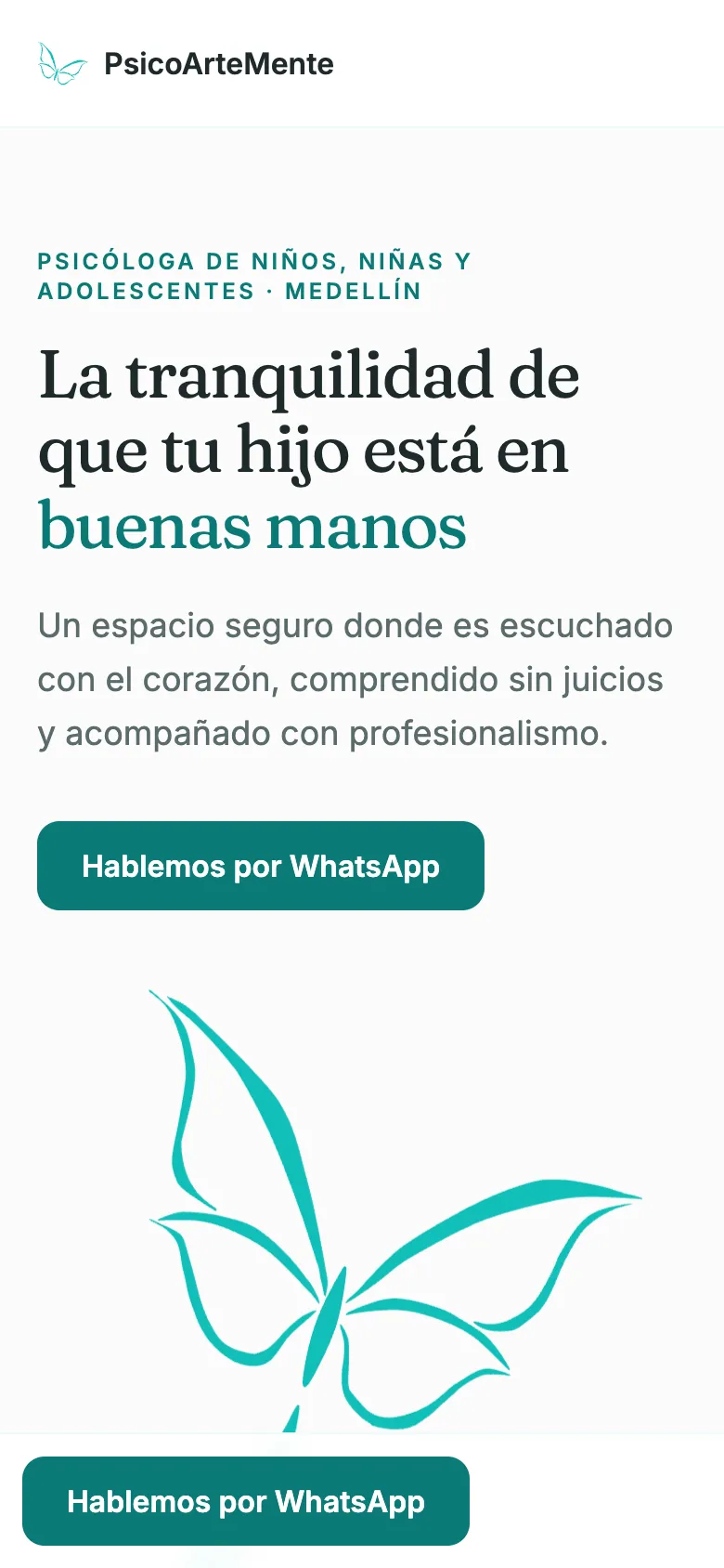 La portada de PsicoArteMente vista en un móvil.